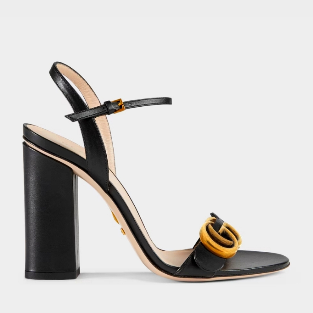 Gucci Black Double G women's sandals